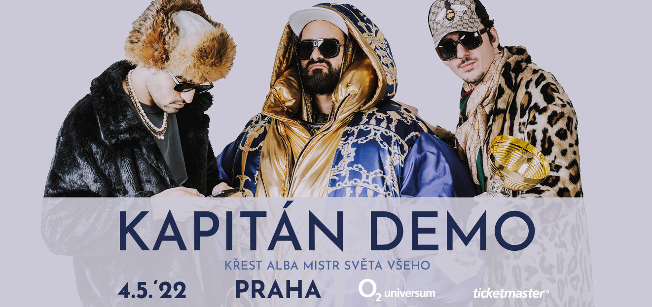 Thumbnail # The launch of the new album Mistr Světa Všeho by Kapitán Demo will take place on May 4, 2022 at the O2 universum
