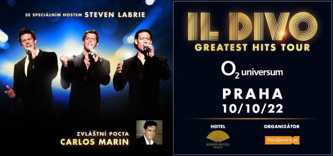 Po tragické smrti Carlose Marina budou zbývající členové Il Divo pokračovat ve svém turné. 10. 10. 2022 zahrají v pražském O2 universu