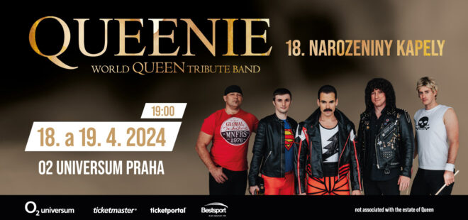 Kapela Queenie pečující o repertoár Freddie Mercuryho a Queen oslaví své 18. narozeniny dvěma speciálními koncerty v O2 universu