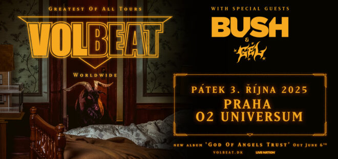 The Danish rock sensation Volbeat is returning to Prague! As part of their Greatest Of All Tours Worldwide, they will perform at O2 universum on October 3, 2025.
