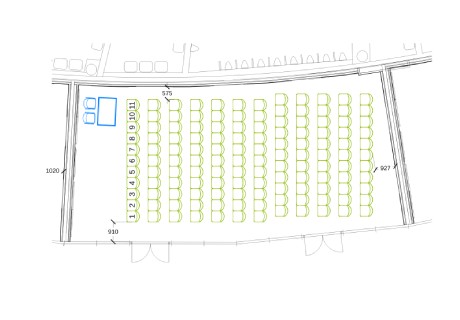 Meeting hub – divadelní prostory 100 m2 plan