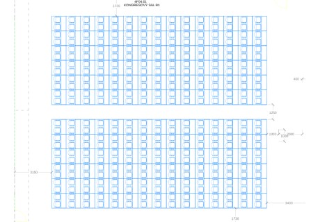 Kongresový sál B1 – školení plan