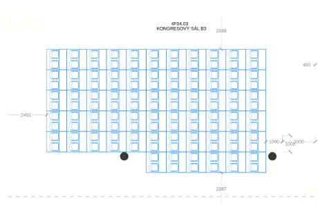 Kongresový sál B3 – školení plan