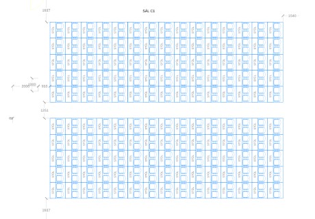 Kongresový sál C1 až C3 – školení plan