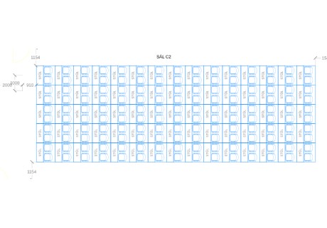 Kongresový sál C2 – školení plan