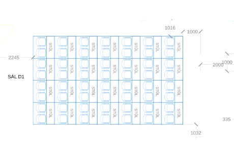 Kongresový sál D1 + D2 – školení plan