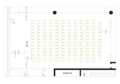 Divadelní sál D3 + D4 + D11 + D12 plan