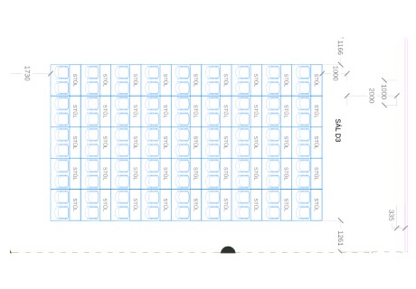 Kongresový sál D3 + D4 + D11 + D12 – školení plan