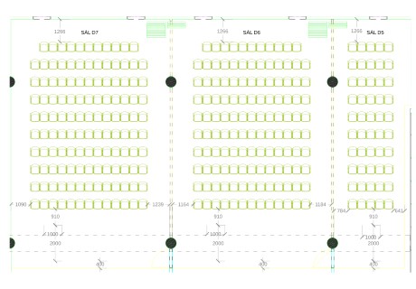 Divadelní sál D5 až D7 / D8 až D10 plan