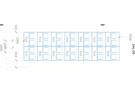 Kongresový sál D5 + D10 – školení plan