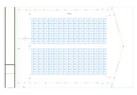 Kongresový sál E1 + E2 – školení plan