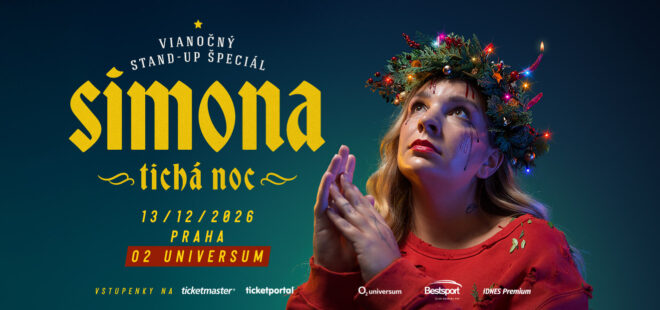 Simona’s Christmas stand-up show Silent Night, with which she sells out venues throughout Czechoslovakia, will visit Prague’s O2 universum in 2026