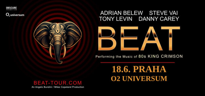 The legend of King Crimson comes to life in the O2 universum: BEAT brings Vai, Carey, Belew and Levin