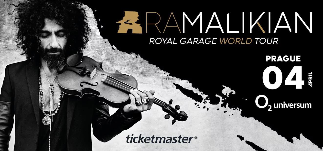 Thumbnail # Slavný houslista Ara Malikian uvádí svou novou show „Royal Garage World“. 4 dubna 2020 tento umělec vystoupí v Praze